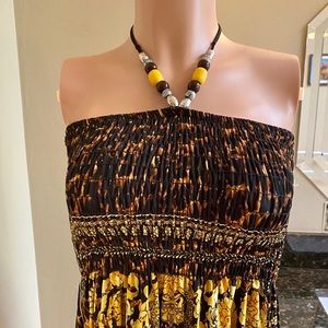 Flashy! Just Love Black/Gold Sun Dress Size 2X